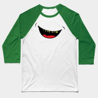 Monster Face Mask Smile Laugh Baseball T-Shirt